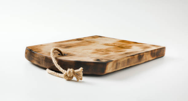 istock Rustic wooden cutting board or serving tray 1200960351