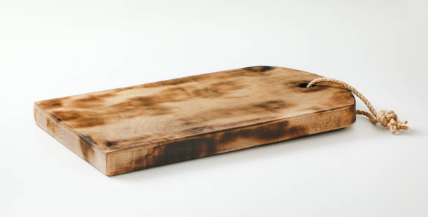 Rustic wooden cutting board or serving tray