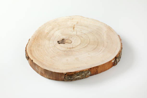 Natural live edge round wood slab