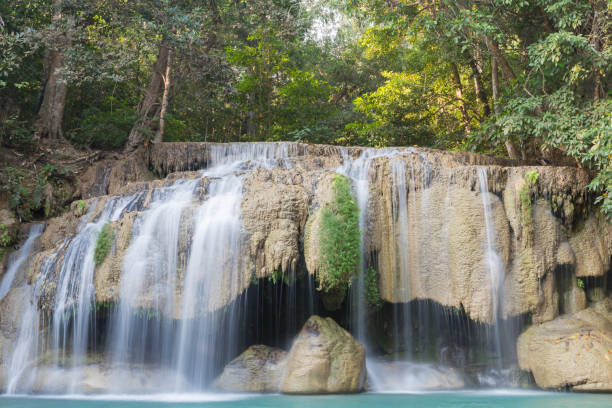 cascata di erawan - erawan falls foto e immagini stock