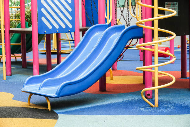 istock Kid playground with various equipment for kid's leisure. 1200966544