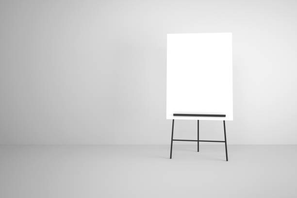 gráfico de flip escritório - flipchart whiteboard easel chart - fotografias e filmes do acervo