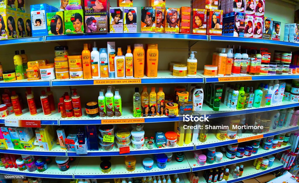 Afro Hair Shop Interior Products Stock Photo - Download Image Now -  Merchandise, Store, Hair - iStock