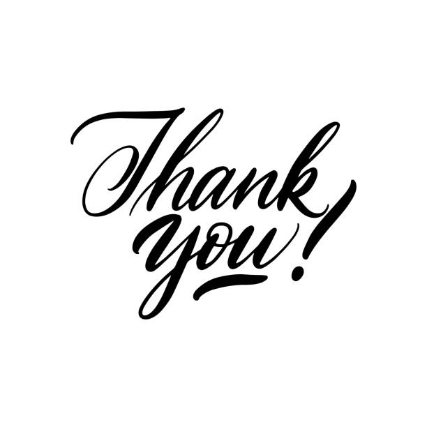 istock Lettering thank you wrote by brush. Thank You calligraphy. 1200971087