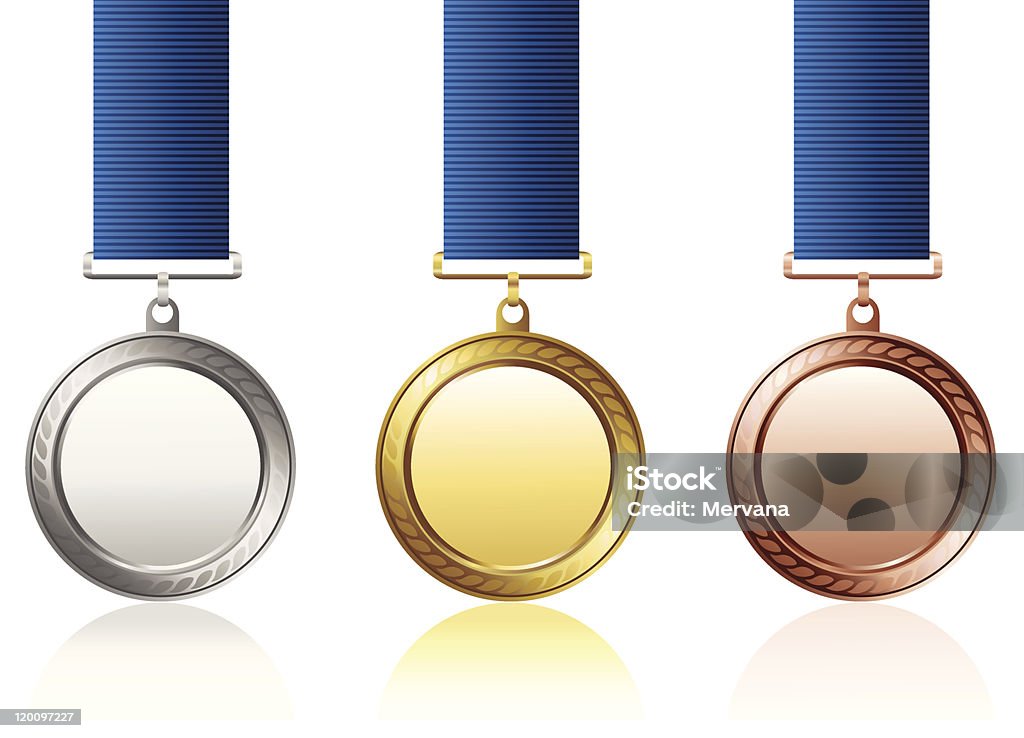 Medalhas - Vetor de Bronze - Descrição de Cor royalty-free