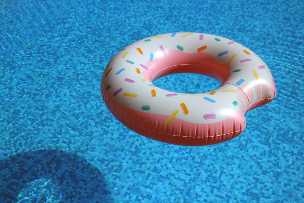 istock A donut-shaped inflatable ring floats in the pool 1200973512