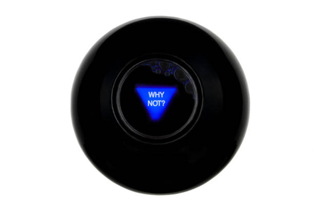 istock Magic eight ball with prediction WHY NOT isolated on white background 1200974914