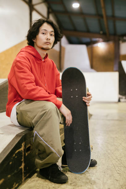 istock Portrait of Asian Skateboarder 1200976911