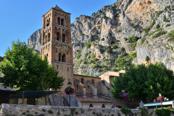 Moustiers Sainte Marie, Provence, France Provence, France - July 18, 2014: Architecture in the beautiful medieval village. Moustiers Sainte Marie village is included in list of "The most beautiful villages of France" sainte marie stock pictures, royalty-free photos & images