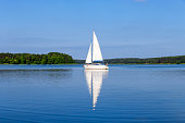 Vacation in Poland - sailboat on the Niegocin lake, Masuria