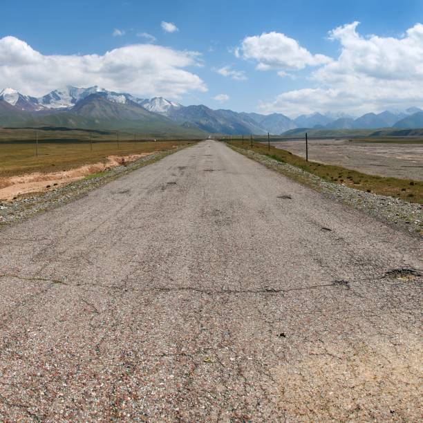 istock Pamir mountains Pamir highway M41 international road 1200982379