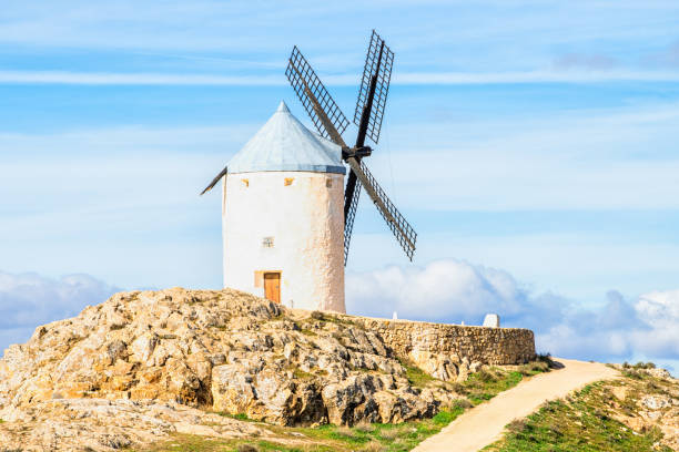 istock The windmill against the cloudy sky 1200984127