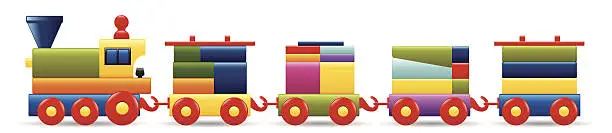 Vector illustration of Toy train