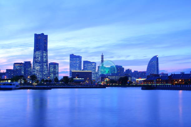 istock Yokohama cityscape at dusk 1200987493