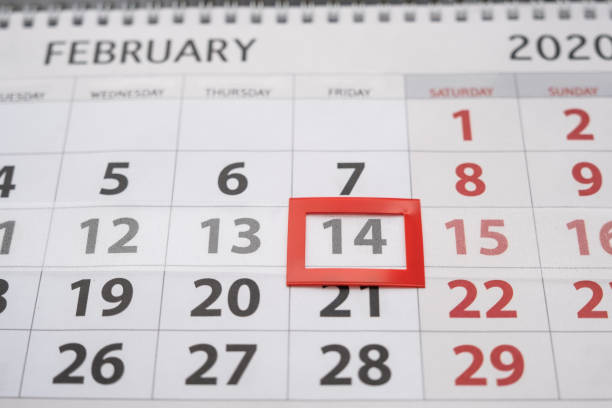 istock Valentines day in the calendar. 1200993292