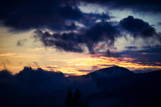 istock Sunset in the mountains. Location Carpathian, Ukraine. 1200994640