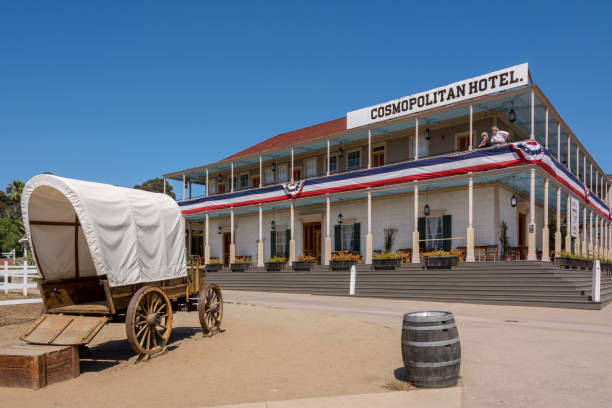 歴史的な街サンディエゴ、カリフォルニア、アメリカの歴史的なホテルコスモポリタン - house san diego california old town architecture ストックフォトと画像