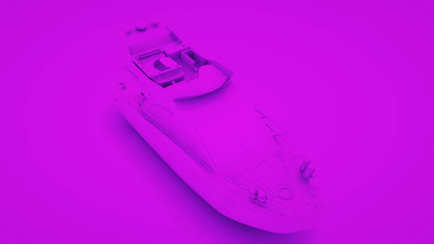 istock Boat on purple background. Minimal idea concept, 3d rendering 1201001749