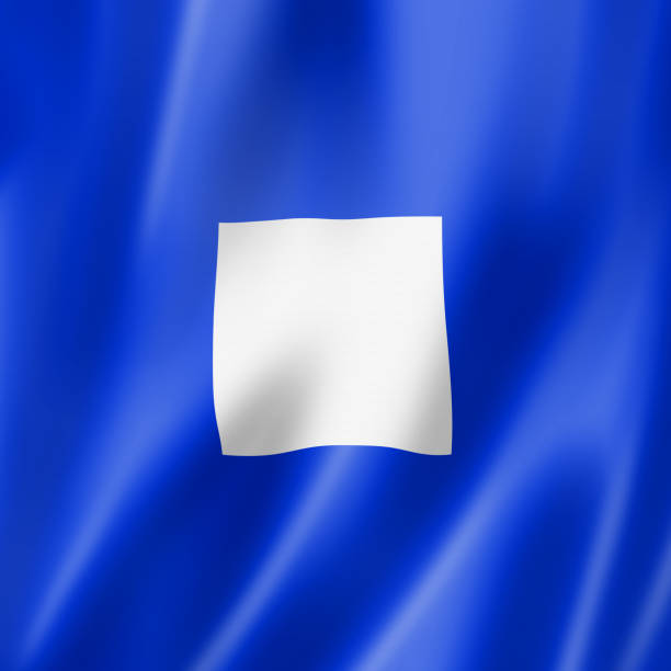 Papa international maritime signal flag. Nautical letters symbol collection. 3D illustration