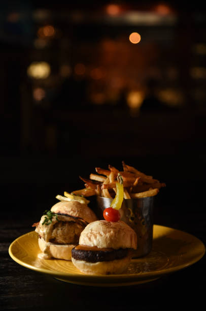 istock Sliders with Fries Isolated 1201005867