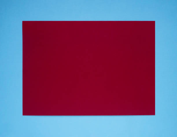 istock Two tone red and blue frame background for your design, watercolor drawing paper sheets 1201006693