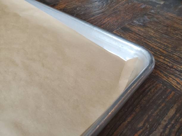 istock White Plastic Tray On Brown Wooden Table 1201006944