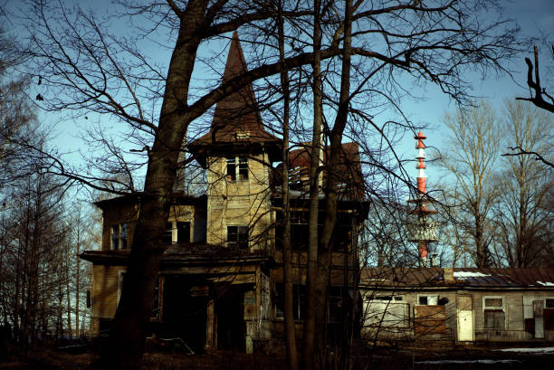 istock Old wooden mansion. 1201015079