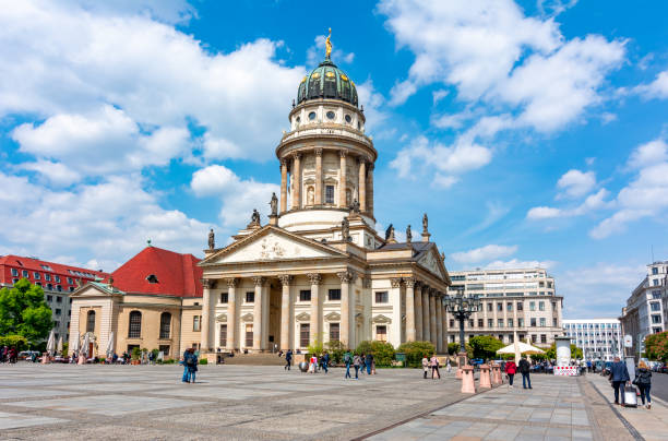 istock French Church (French Cathedral) on Gendarmenmarkt square, Berlin, Germany 1201016615