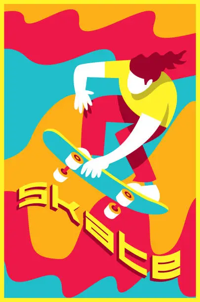 Vector illustration of Skate