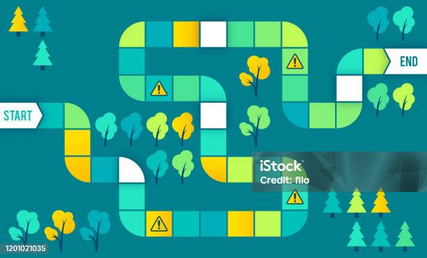 Maze Board Game Puzzle Steps Process Stock Illustration - Download Image Now - Board Game, Footpath, Leisure Games