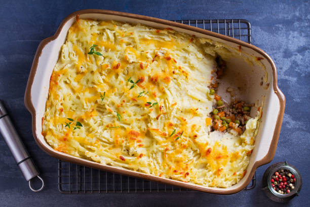 istock Shepherd's Pie or Cottage Pie. Casserole in baking dish 1201021814