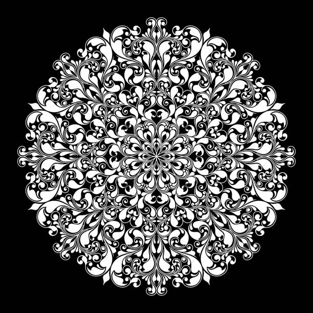 観賞用ラウンドパターン -var_131204 - doily lace kaleidoscope crochet点のイラスト素材／クリップアート素材／マンガ素材／アイコン素材