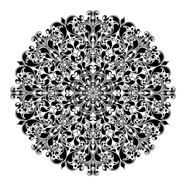 観賞用ラウンドパターン -var_131204_2 - doily lace kaleidoscope crochet点のイラスト素材／クリップアート素材／マンガ素材／アイコン素材