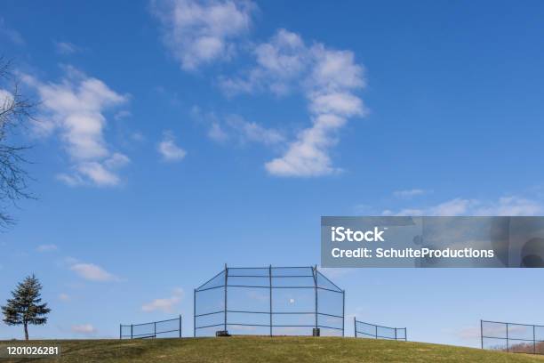 Baseball Field Stock Photo - Download Image Now - Baseball Diamond, Blue, Grass