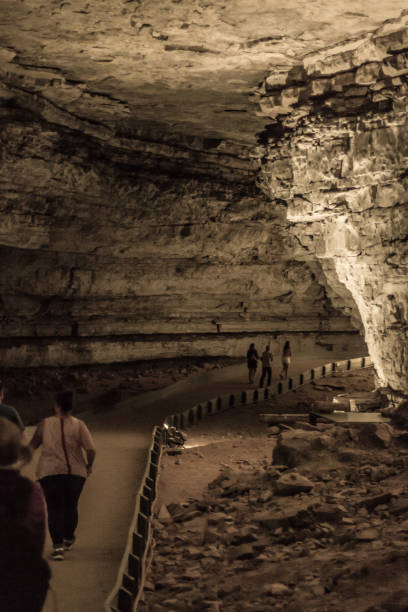 istock Long walkway and tunnel through Mammoth Cave National Park 1201029455