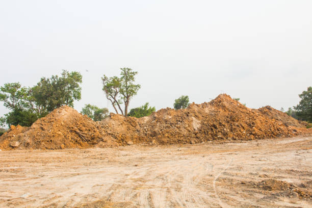istock The Construction clay for road construction in working area 1201029576