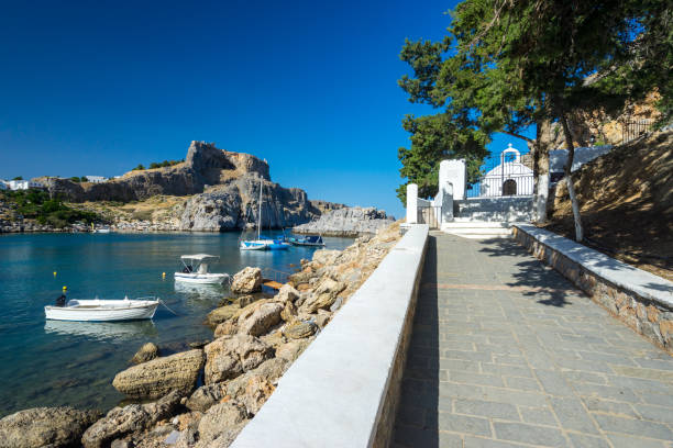 istock St Pauls Bay Lindos Rhodes Greece 1201037147