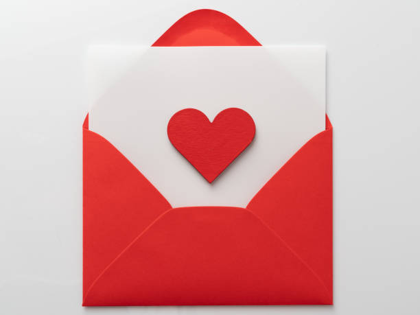 istock valentines day love letter Flat lay background 1201037328