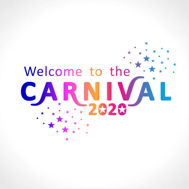 ilustraciones, imágenes clip art, dibujos animados e iconos de stock de bienvenidos al carnaval 2020. vector - femme fatale