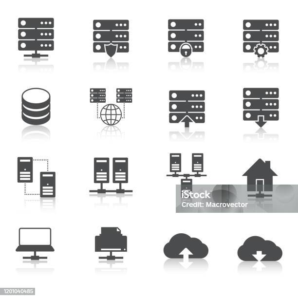 Hosting Icon Stock Illustration - Download Image Now - Network Server, Icon Symbol, Illustration