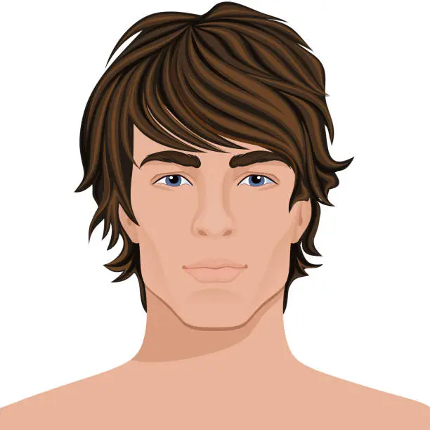 Vector illustration of man face