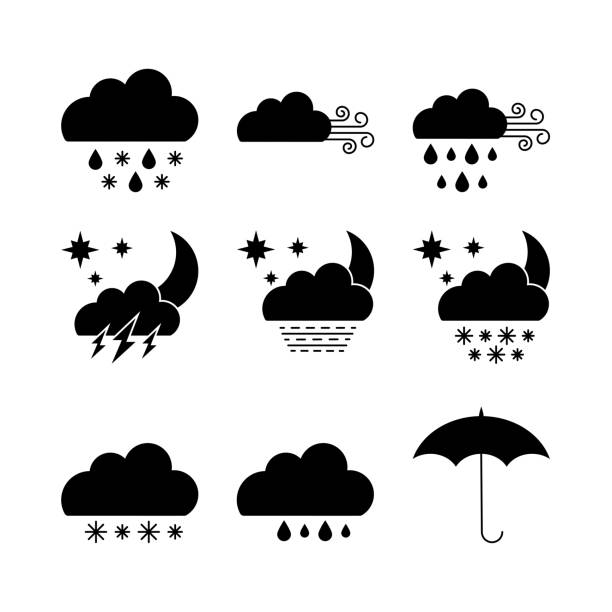 ilustrações, clipart, desenhos animados e ícones de imprimir - barometer heat thermometer sun