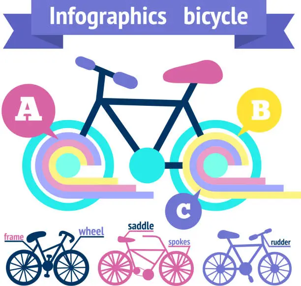 Vector illustration of infographics bicycle