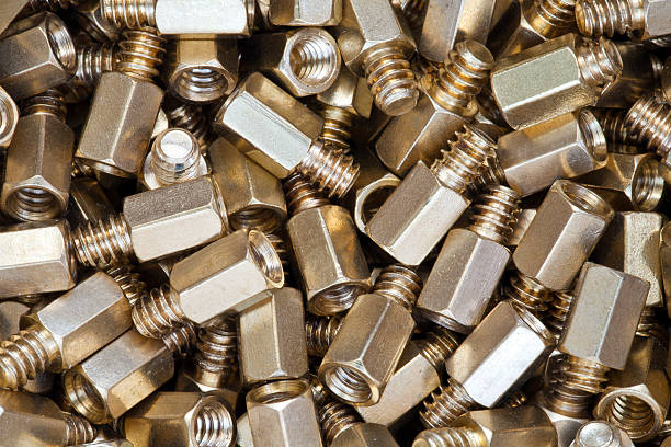 istock Close up of metal screws 120104865