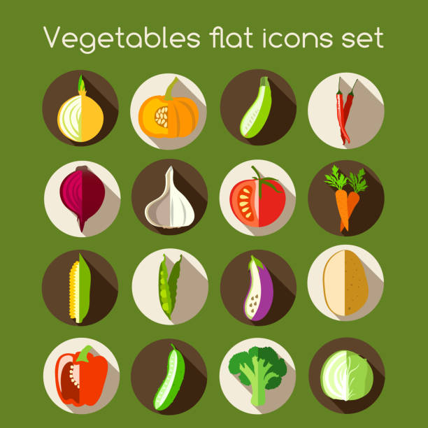 ilustraciones, imágenes clip art, dibujos animados e iconos de stock de vegetales iconos planos - beet common beet isolated red