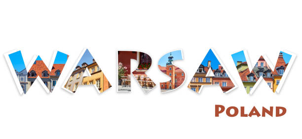 istock Word Warsaw on a white background 1201050403