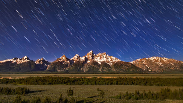 istock Star trails above Grand Teton 1201051224