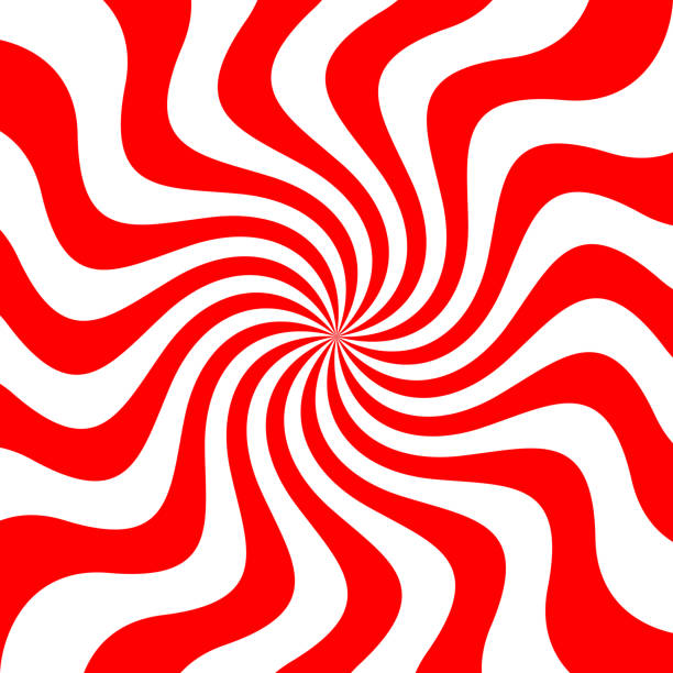 ilustrações, clipart, desenhos animados e ícones de fundo do vortex abstrato do redemoinho branco vermelho. vetor - peppermint