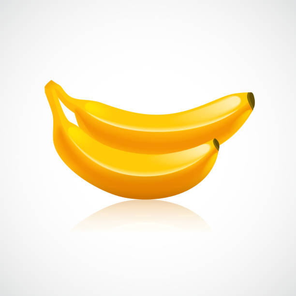 illustrations, cliparts, dessins animés et icônes de icône de banane - white background food nature macro