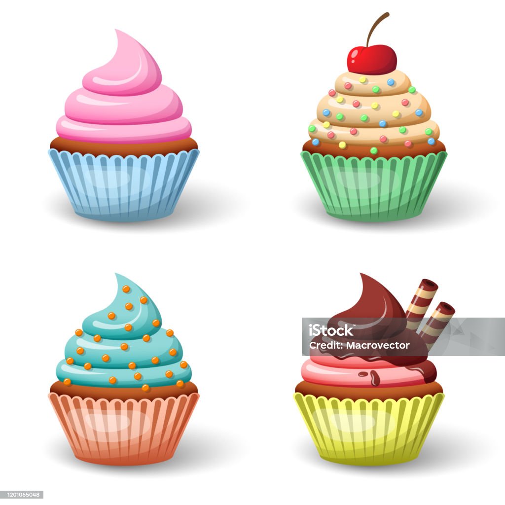 Cupcake Stock Illustration - Download Image Now - Cupcake, Vector, Cute -  iStock